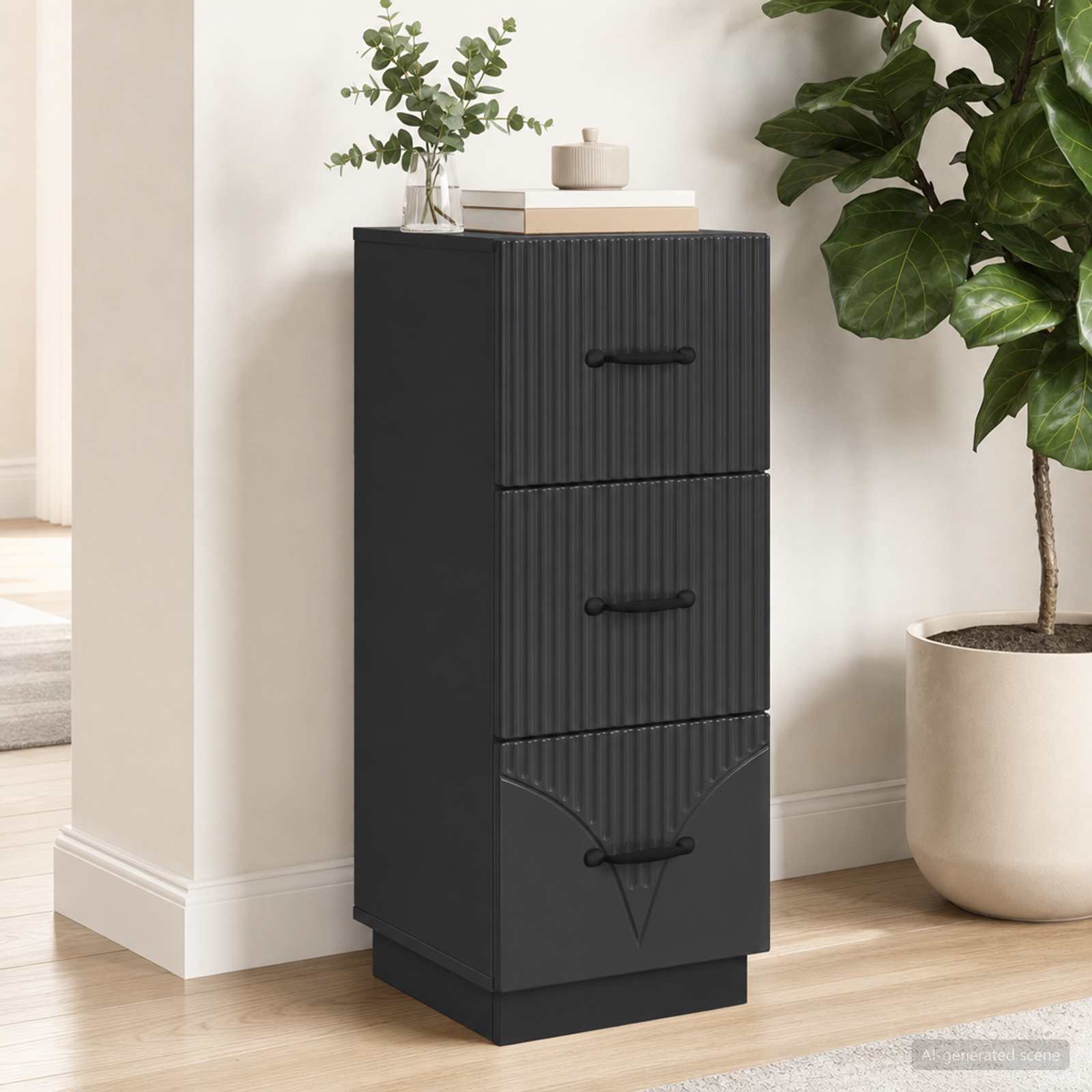 Ormar s ladicama Crna 33 x 34,5 x 87 cm Konstruirano drvo