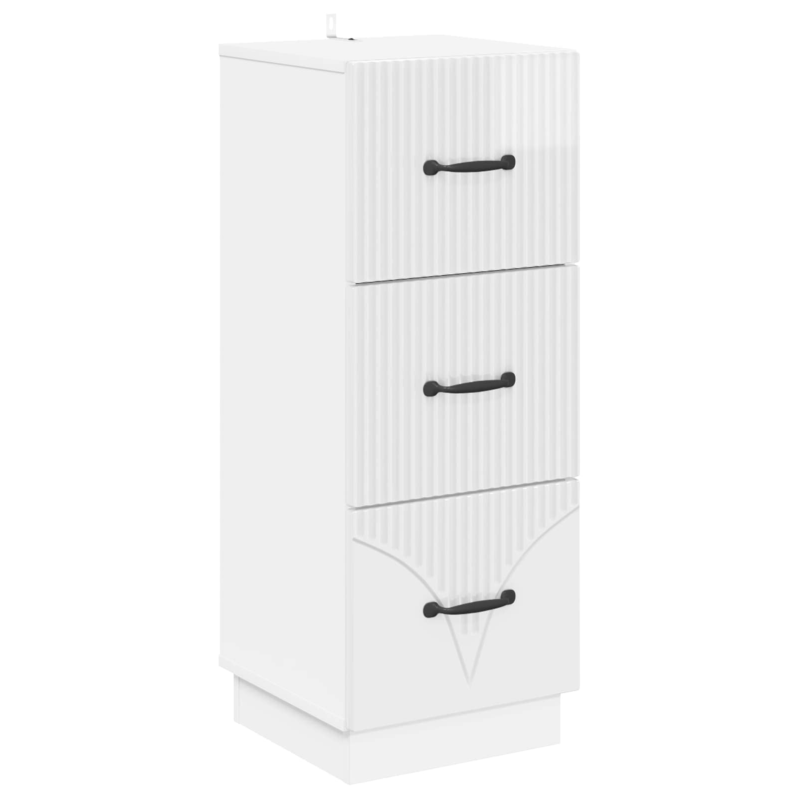 Ormar s ladicama Bijela visokog sjaja 33 x 34,5 x 87 cm