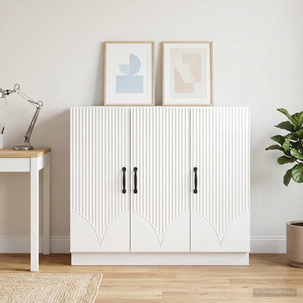 Kreveta Bijela visokog sjaja 89 x 34,5 x 77 cm