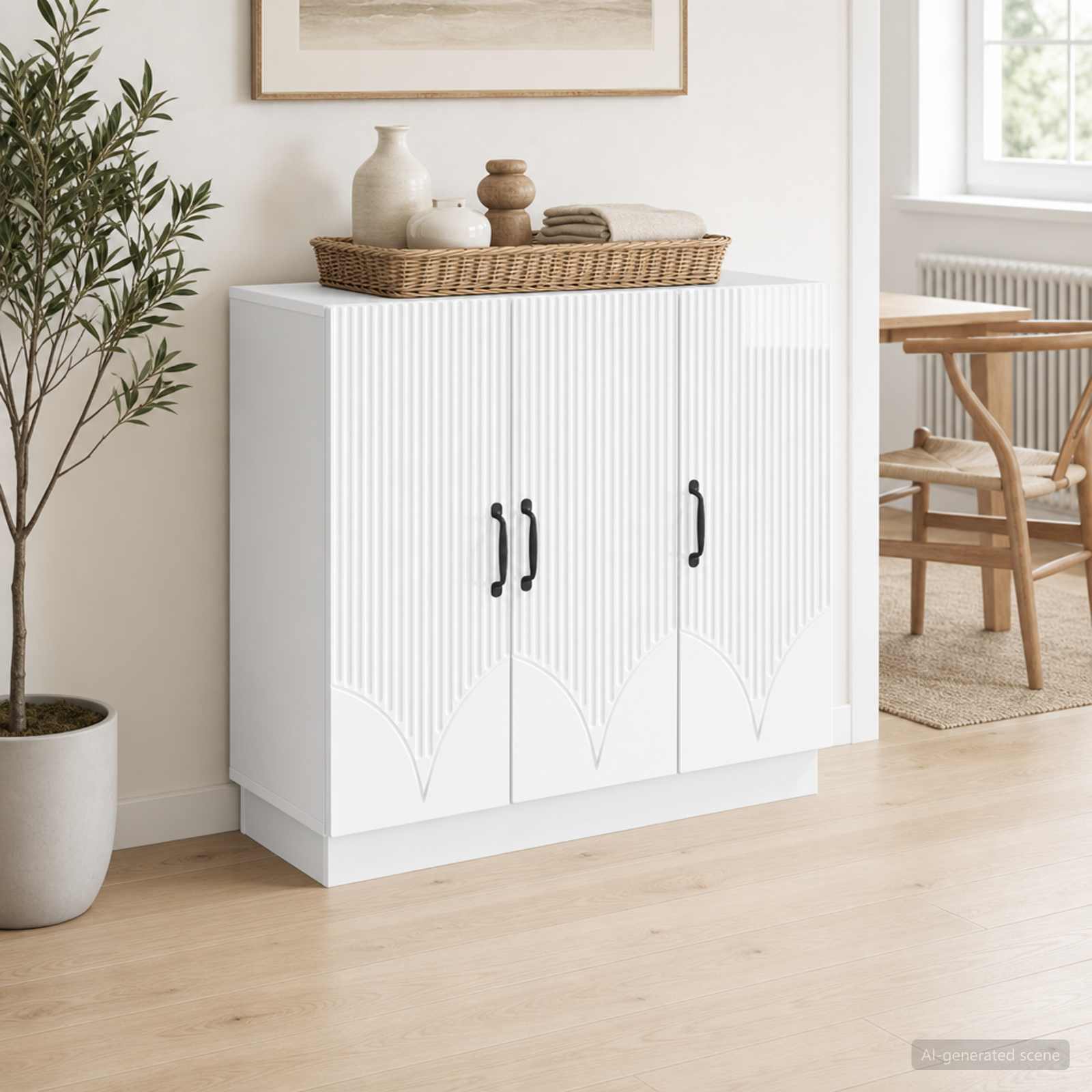 Kreveta Bijela visokog sjaja 89 x 34,5 x 77 cm
