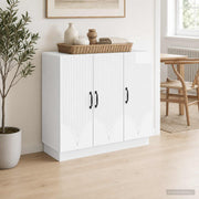 Kreveta Bijela visokog sjaja 89 x 34,5 x 77 cm