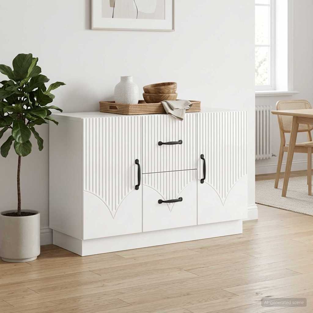 Kreveta s ladicama Bijela visokog sjaja 89 x 34,5 x 57 cm