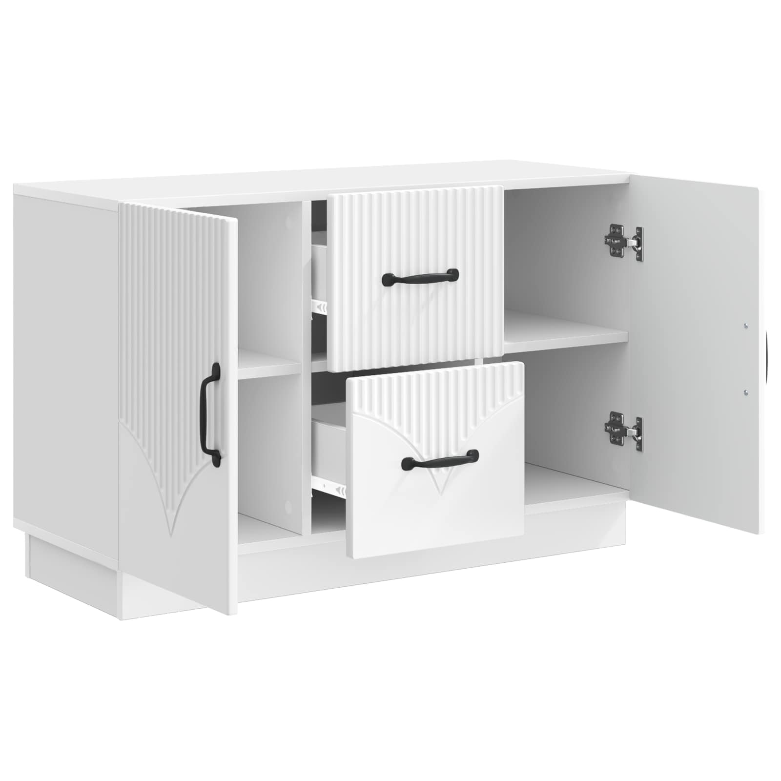 Kreveta s ladicama Bijela visokog sjaja 89 x 34,5 x 57 cm