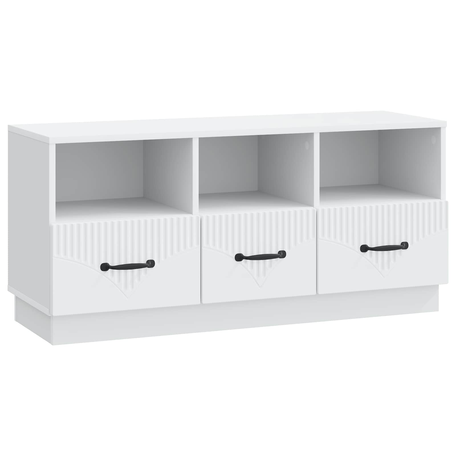 TV ormar s ladicama Bijela 102 x 34,5 x 47 cm Konstruirano drvo