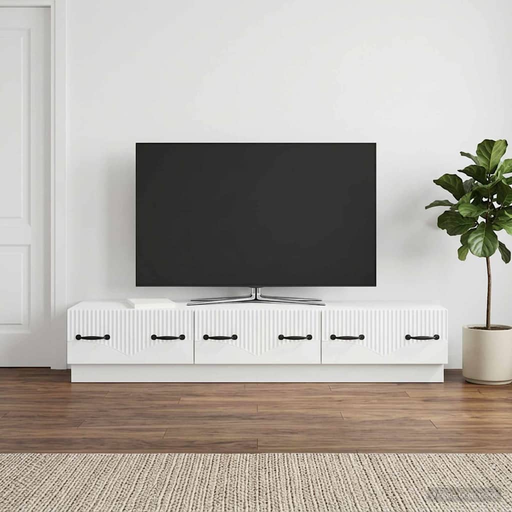 TV ormar s ladicama Bijela 147 x 34,5 x 27 cm Konstruirano drvo