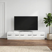 TV ormar s ladicama Bijela visokog sjaja 147 x 34,5 x 27 cm