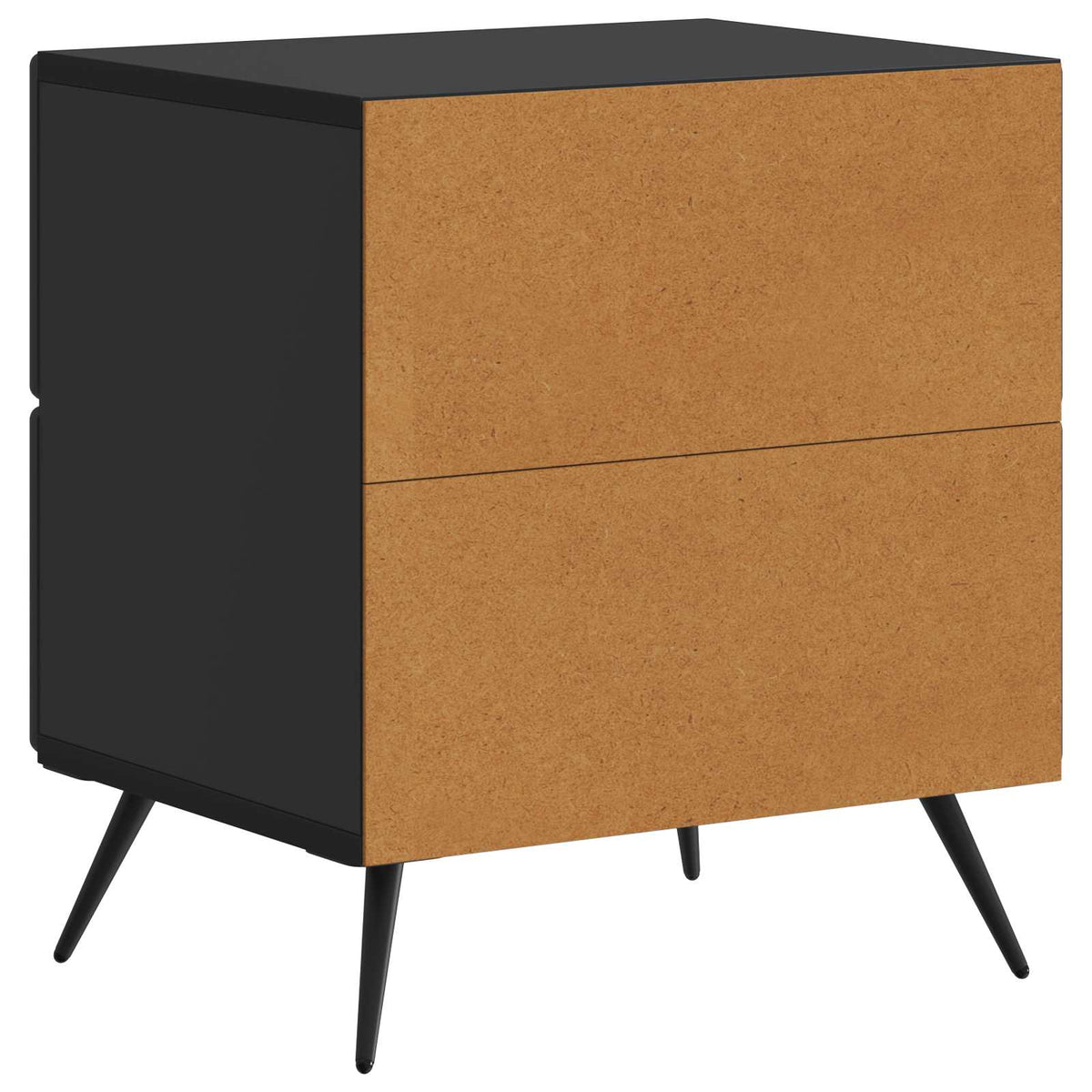Noćni ormar 2 kom. Crna 43 x 34,5 x 47,5 cm Konstruirano drvo