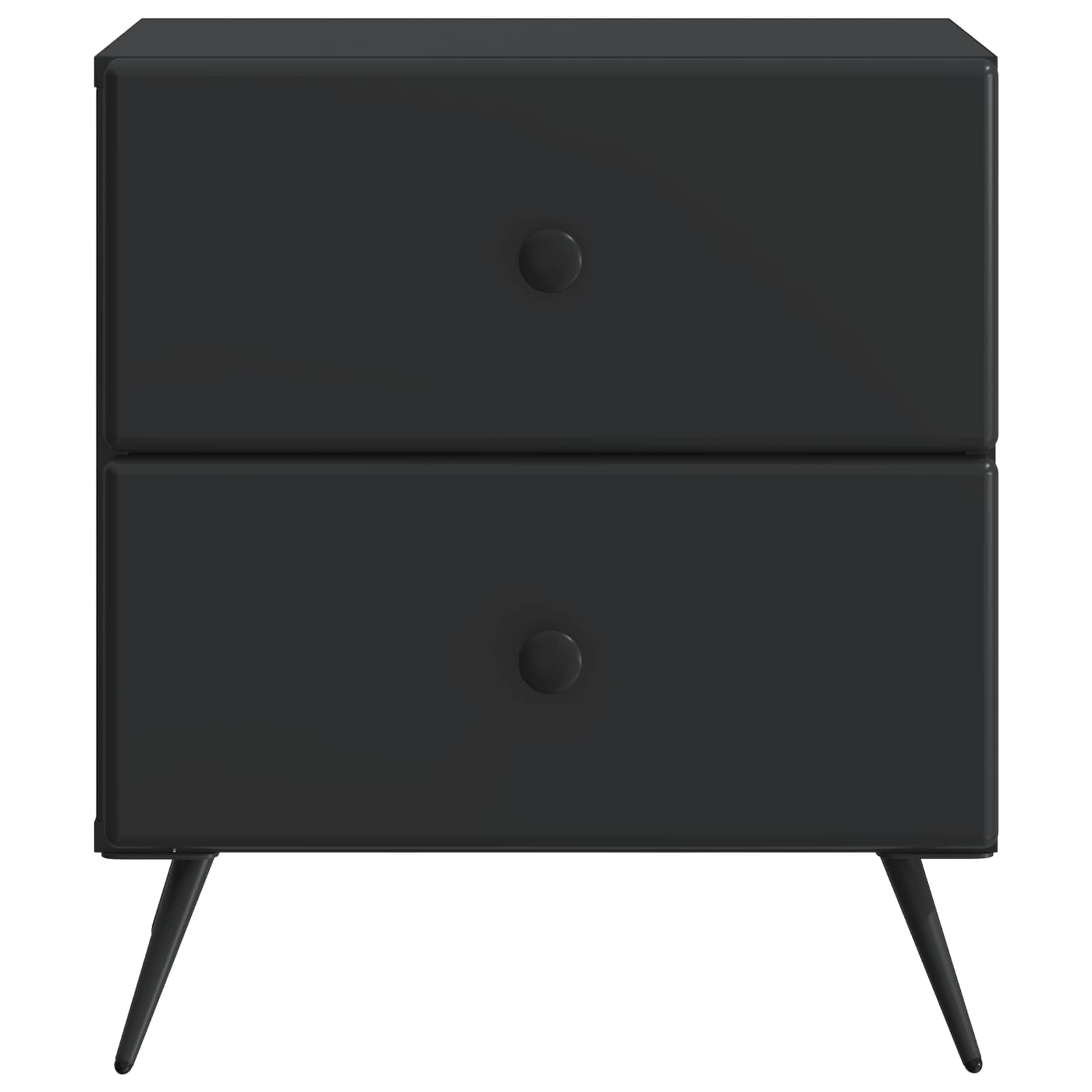 Noćni ormar 2 pcs Crna 43 x 34,5 x 47,5 cm Konstruirano drvo
