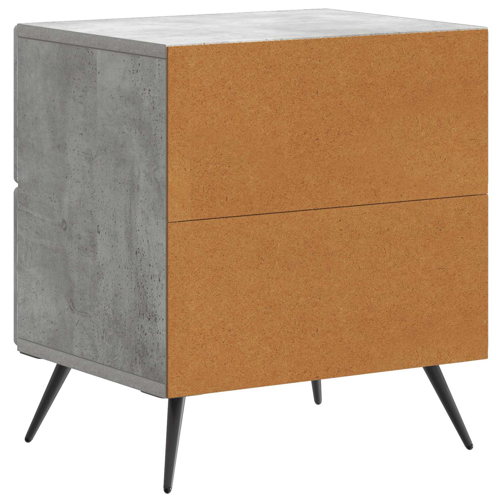 Noćni ormar s ladicama 2 pcs Betonska siva 43 x 34,5 x 47,5 cm