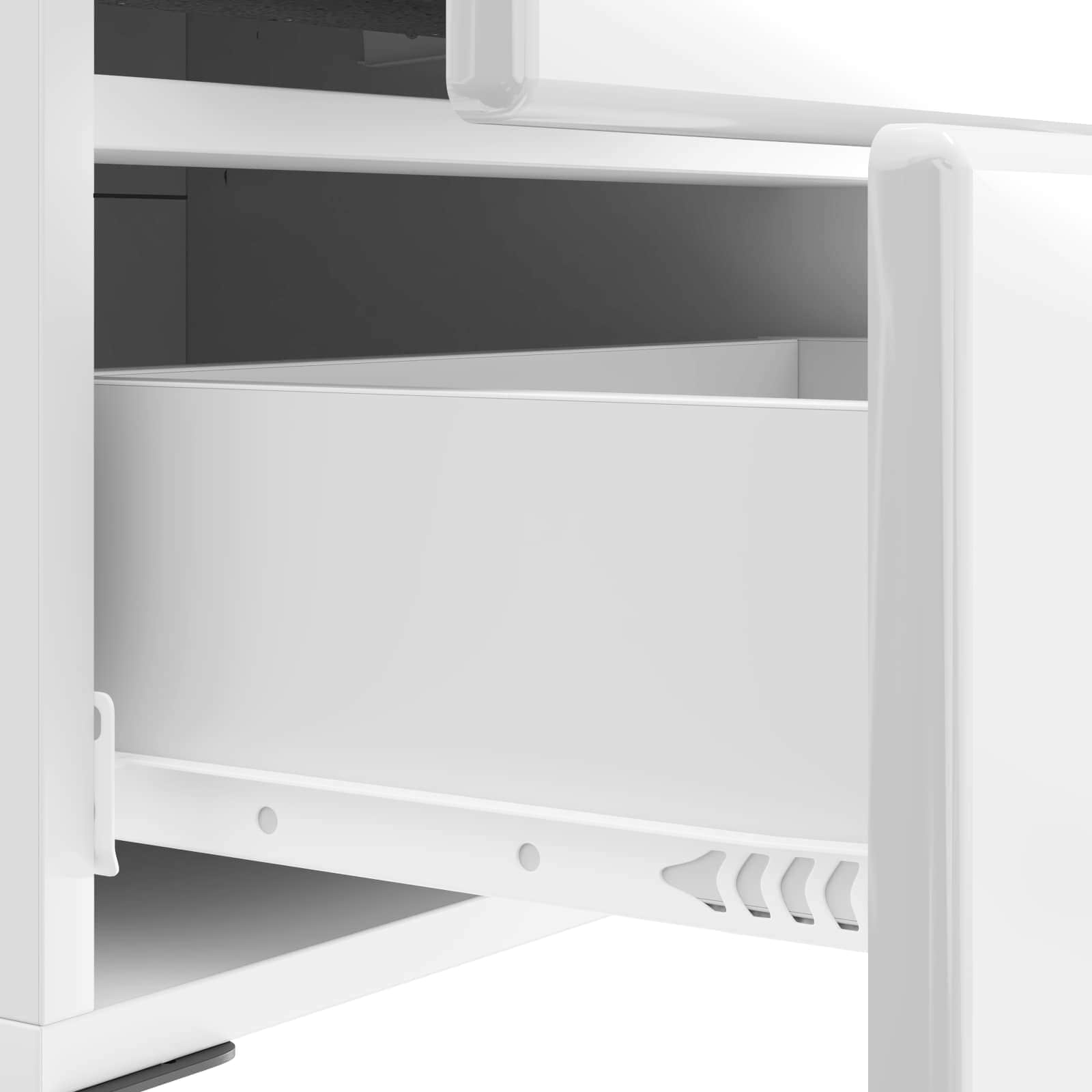 Noćni ormar s ladicama Bijela visokog sjaja 43 x 34,5 x 47,5 cm