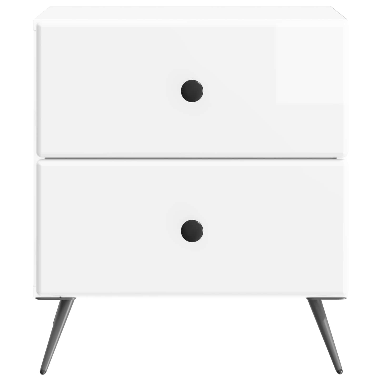 Noćni ormar Bijela visokog sjaja 43 x 34,5 x 47,5 cm