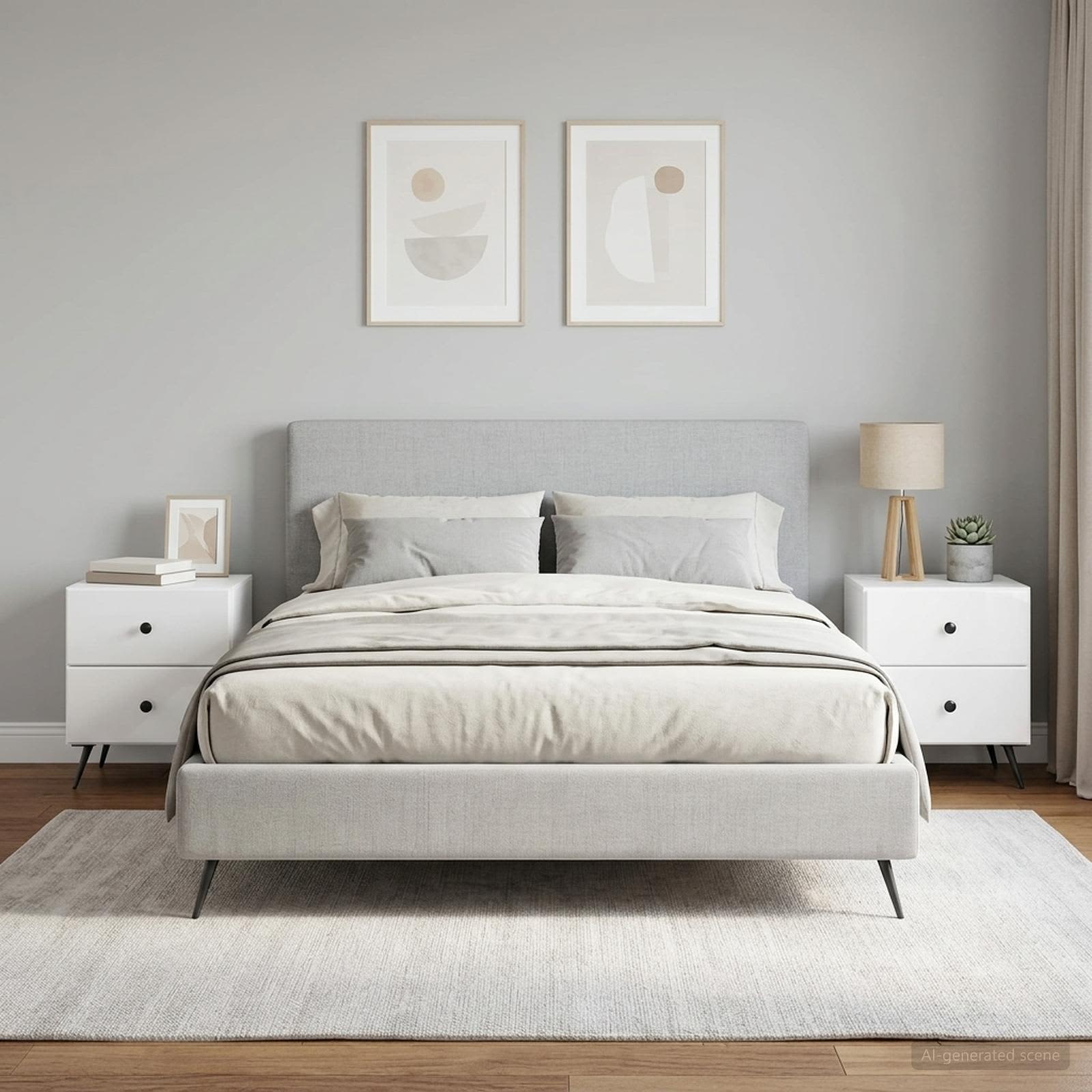Noćni ormar 2 pcs Bijela visokog sjaja 43 x 34,5 x 47,5 cm