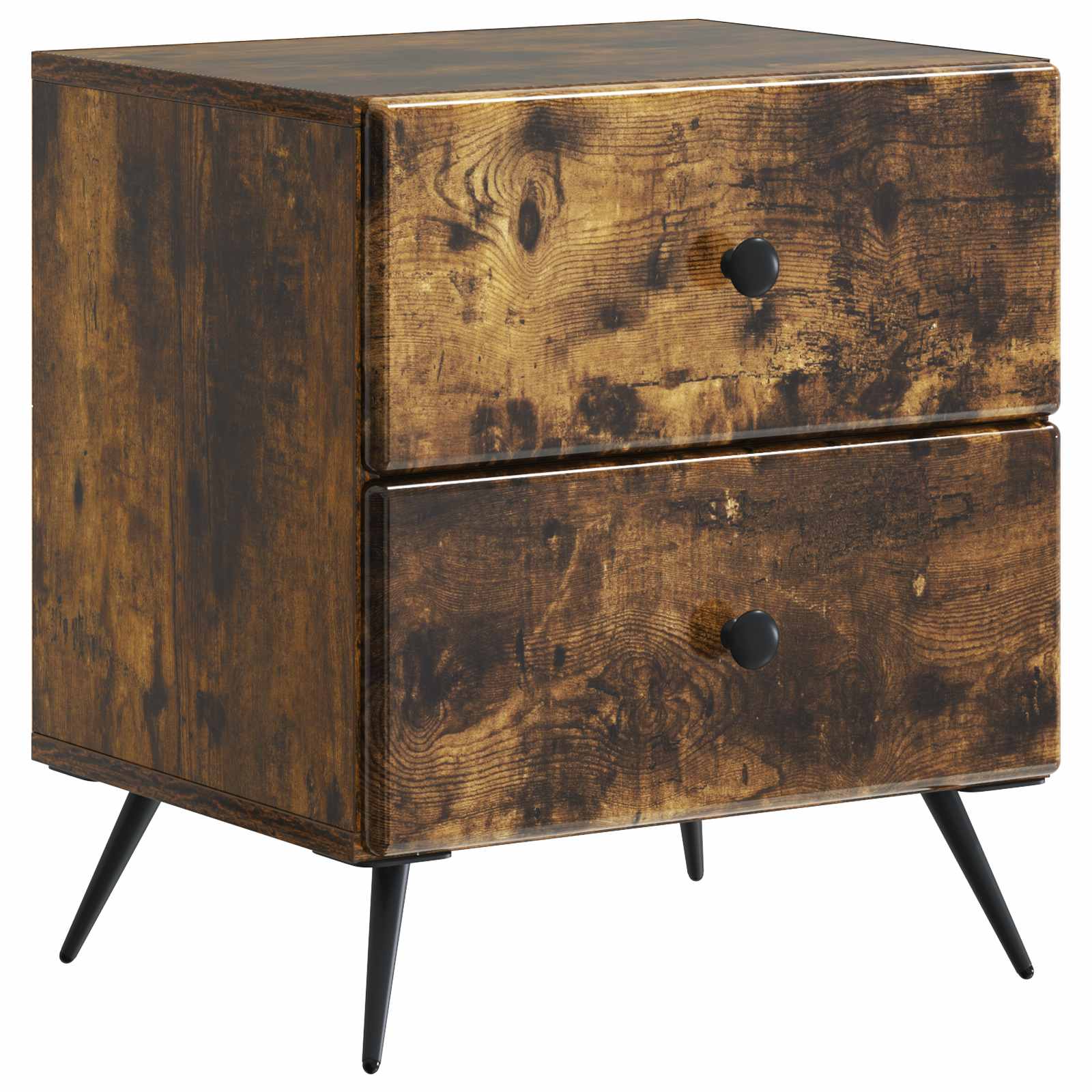 Noćni ormar s ladicama 2 pcs Dimljeni hrast 43 x 34,5 x 47,5 cm