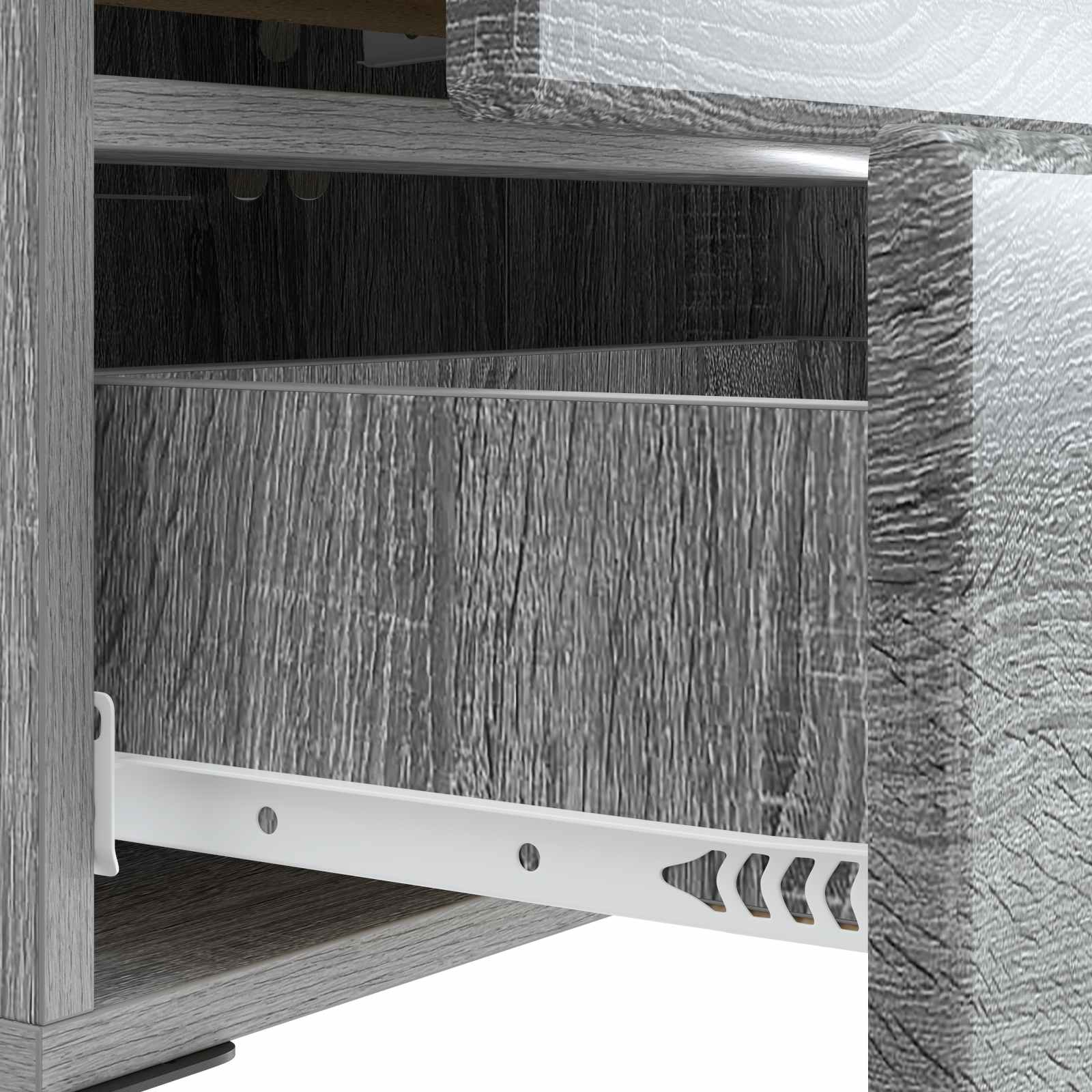 Noćni ormar s ladicama 2 pcs Siva sonoma 43 x 34,5 x 47,5 cm