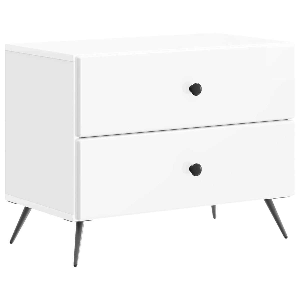 Noćni ormar Bijela visokog sjaja 62 x 34,5 x 47,5 cm