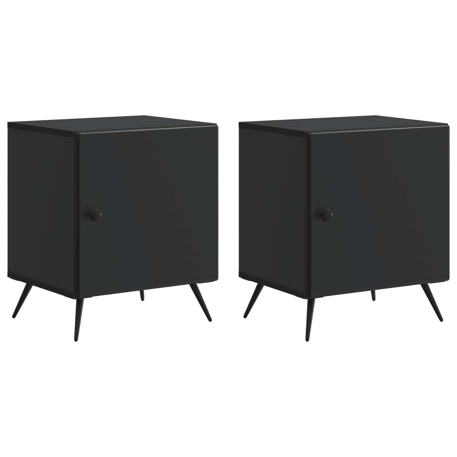 Noćni ormar 2 pcs Crna 43 x 34,5 x 50 cm Konstruirano drvo