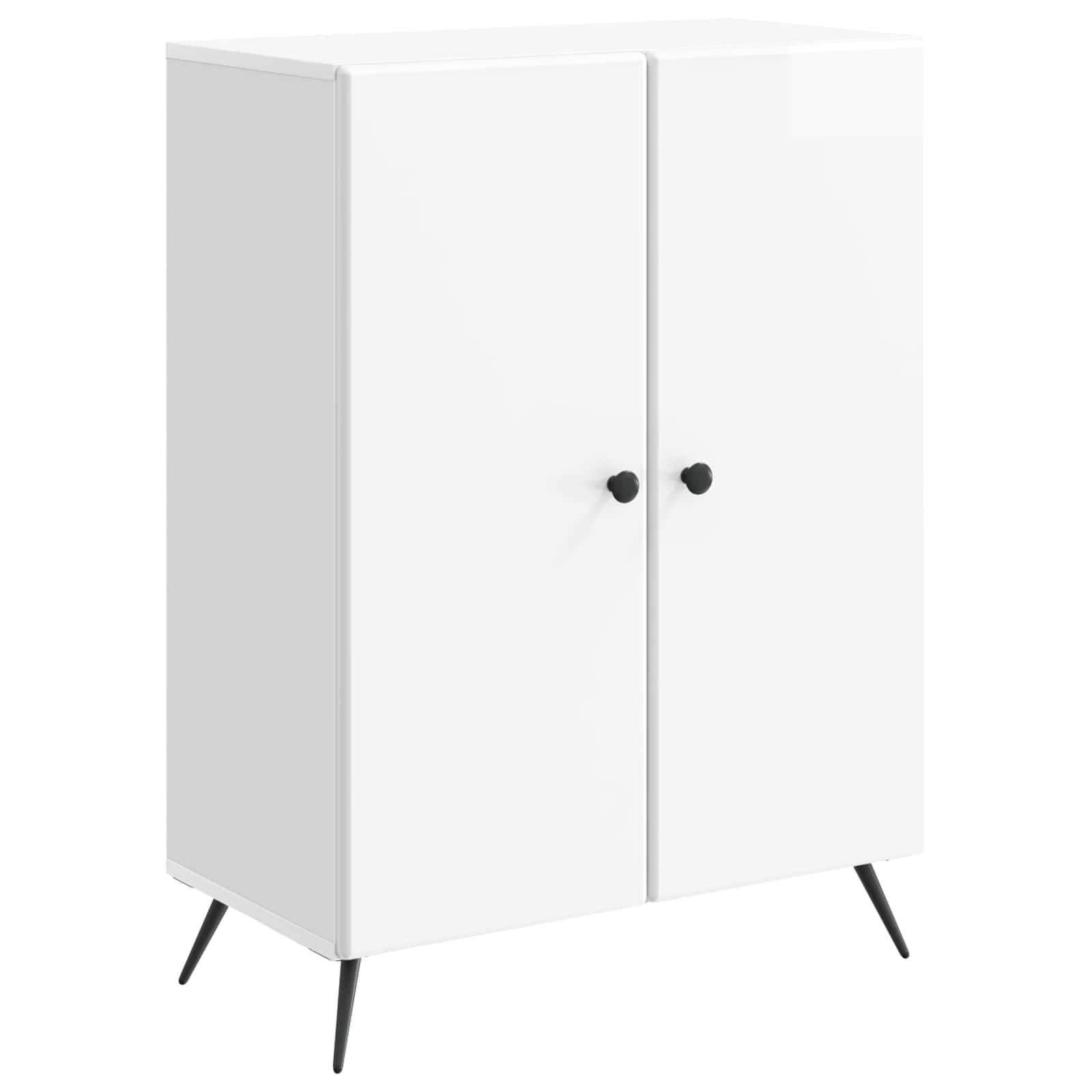 Kreveta Bijela visokog sjaja 66 x 34,5 x 90 cm