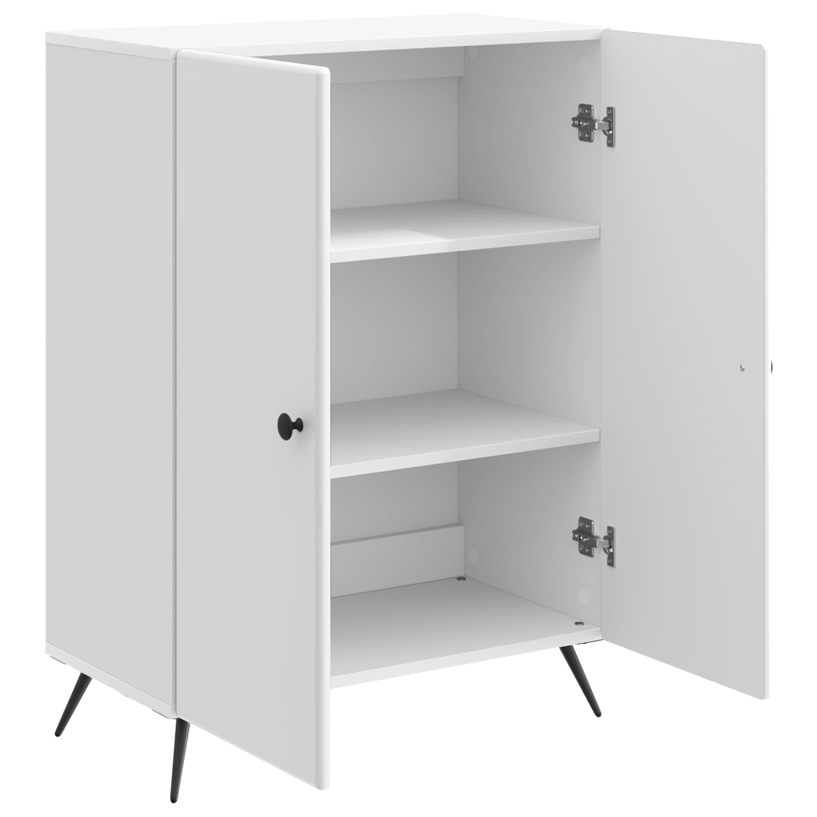 Kreveta Bijela visokog sjaja 66 x 34,5 x 90 cm