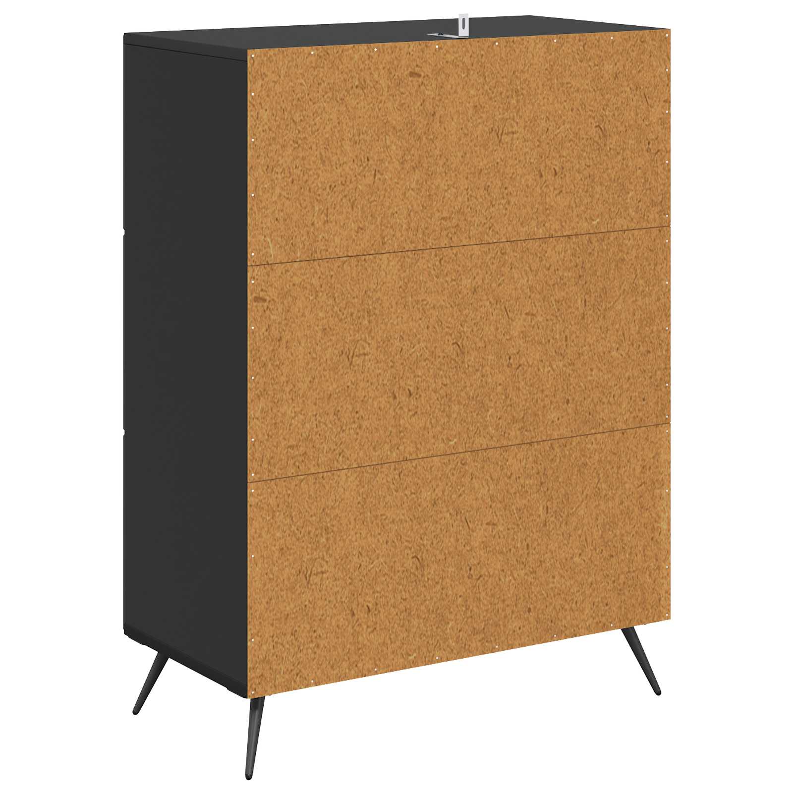 Ormar s ladicama Crna 66 x 34,5 x 90 cm Konstruirano drvo