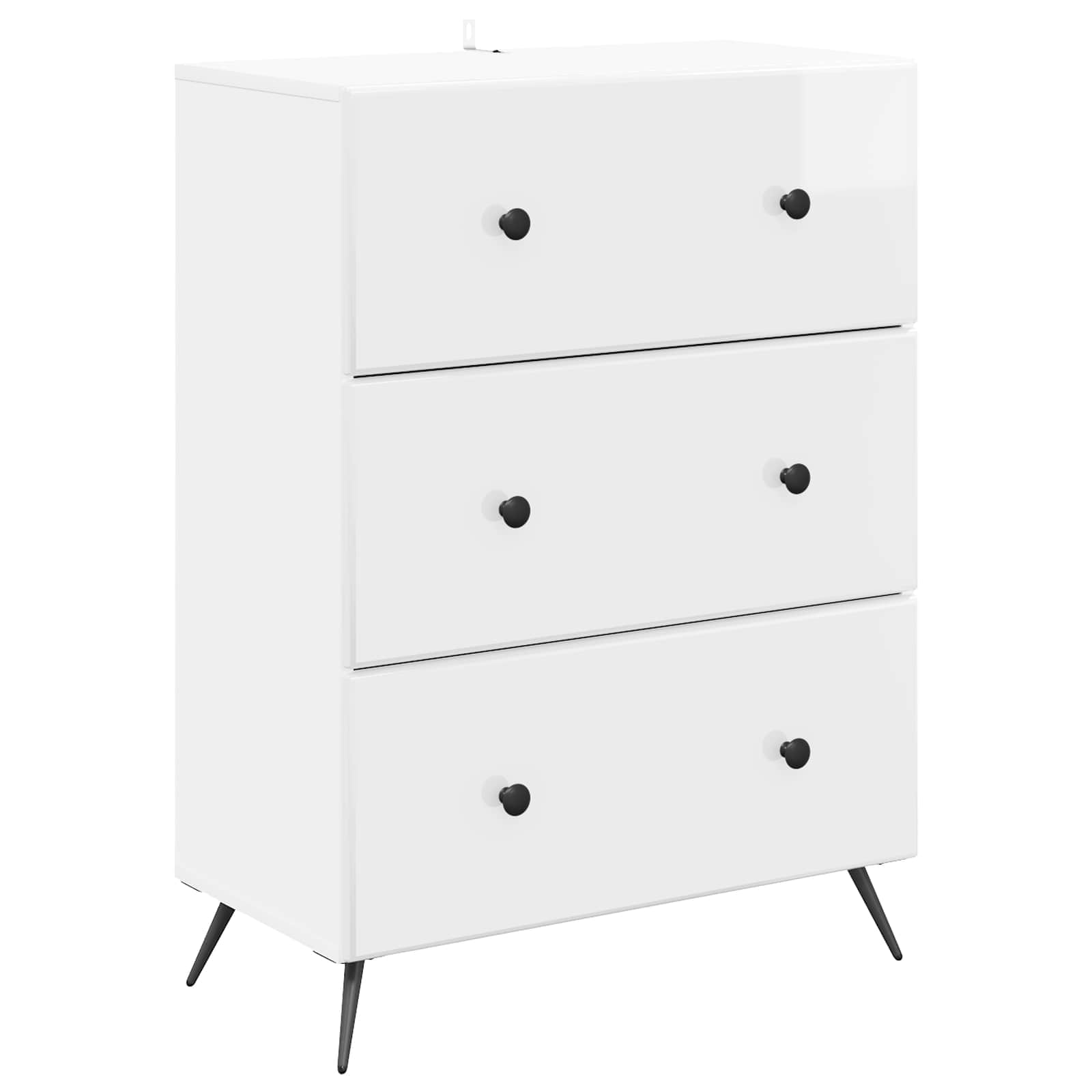 Ormar s ladicama Bijela visokog sjaja 66 x 34,5 x 90 cm