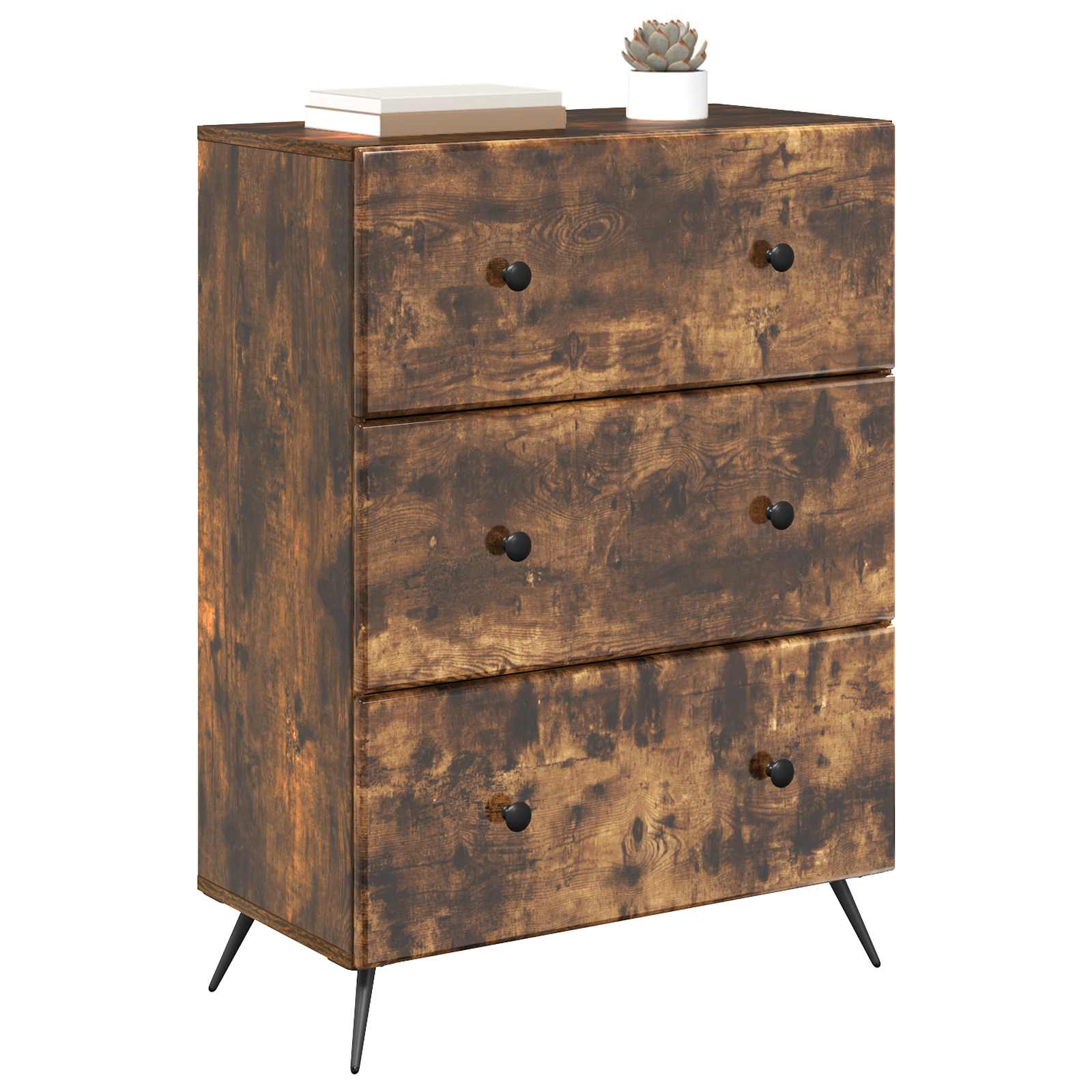 Ormar s ladicama Dimljeni hrast 66 x 34,5 x 90 cm