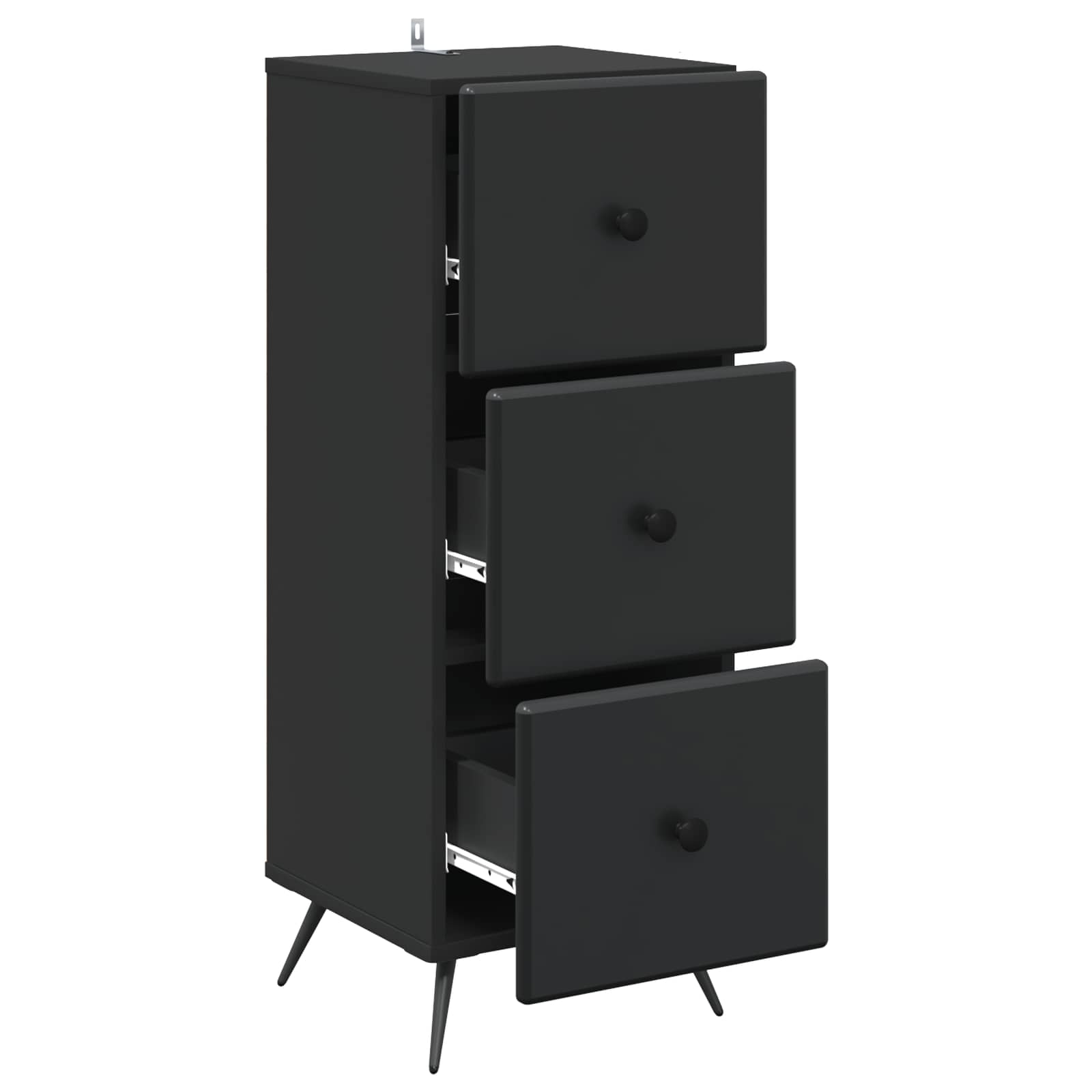 Ormar s ladicama Crna 33 x 34,5 x 90 cm Konstruirano drvo