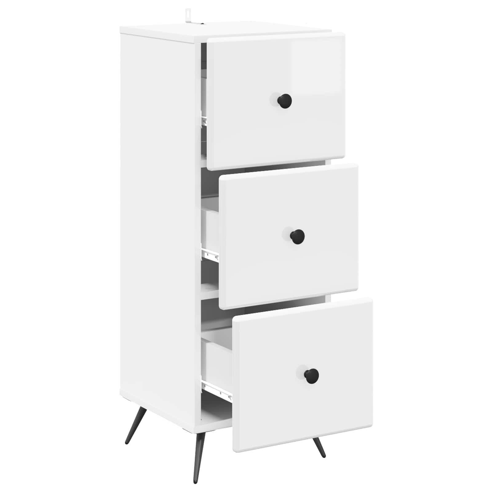 Ormar s ladicama Bijela visokog sjaja 33 x 34,5 x 90 cm