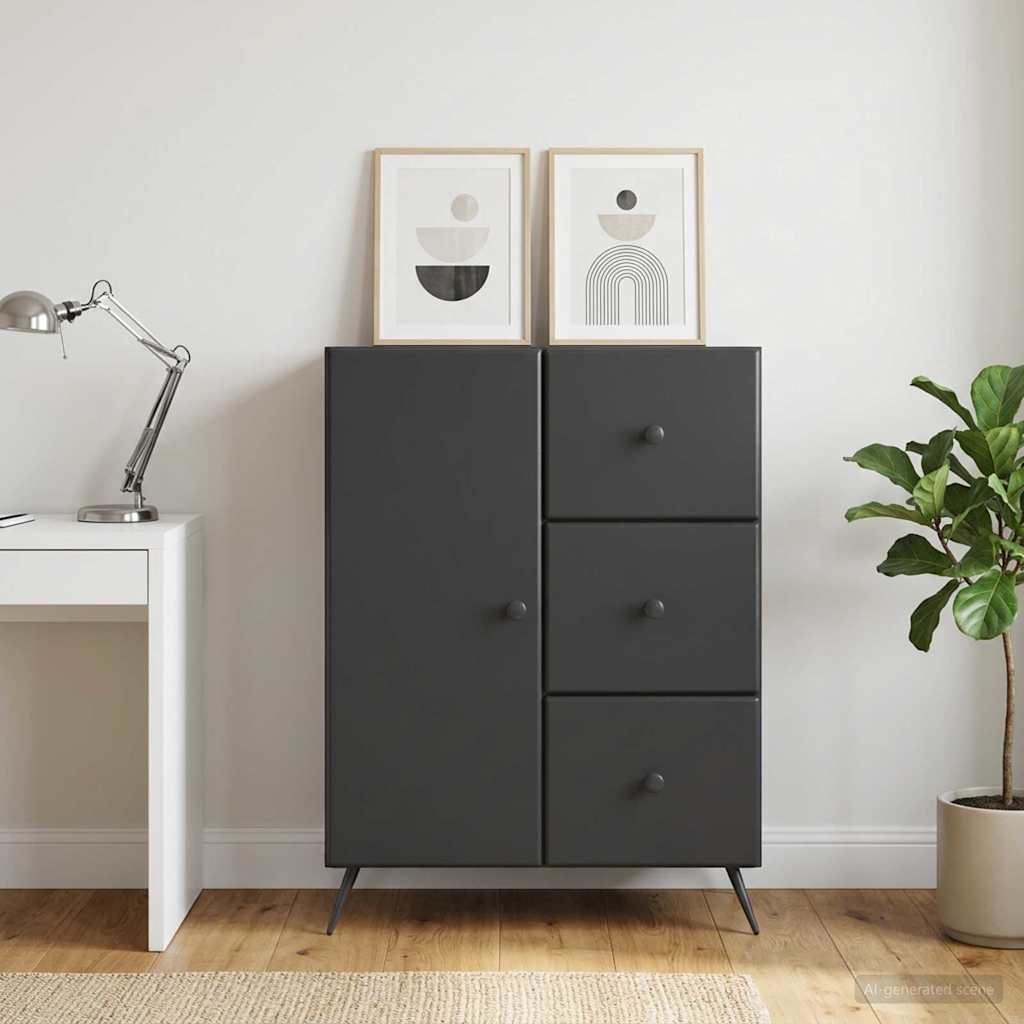 Kreveta Crna 66 x 34,5 x 90 cm Konstruirano drvo