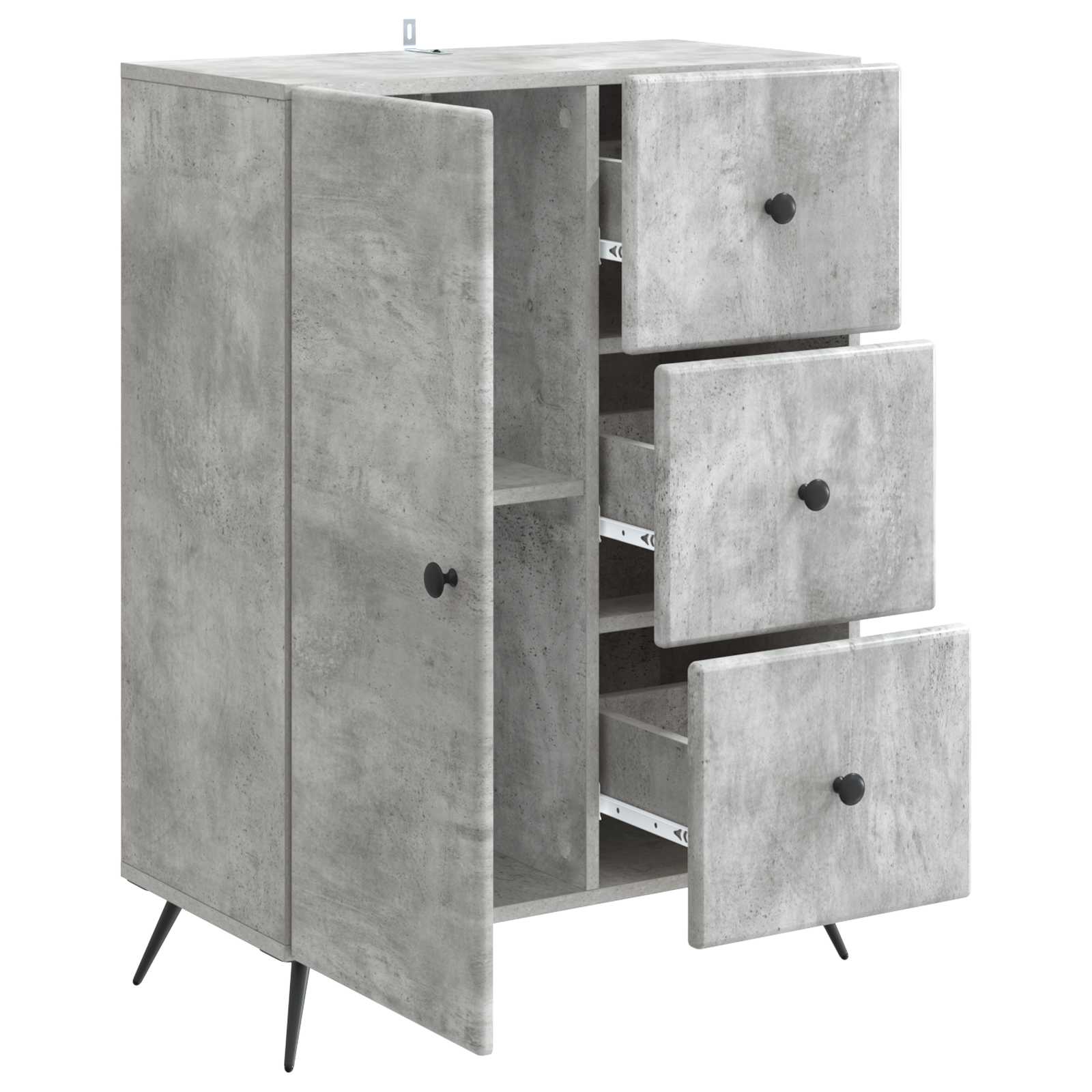 Kreveta Betonska siva 66 x 34,5 x 90 cm Konstruirano drvo