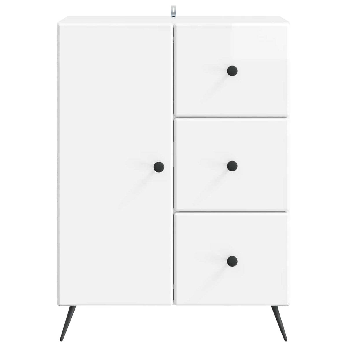 Kreveta Bijela visokog sjaja 66 x 34,5 x 90 cm