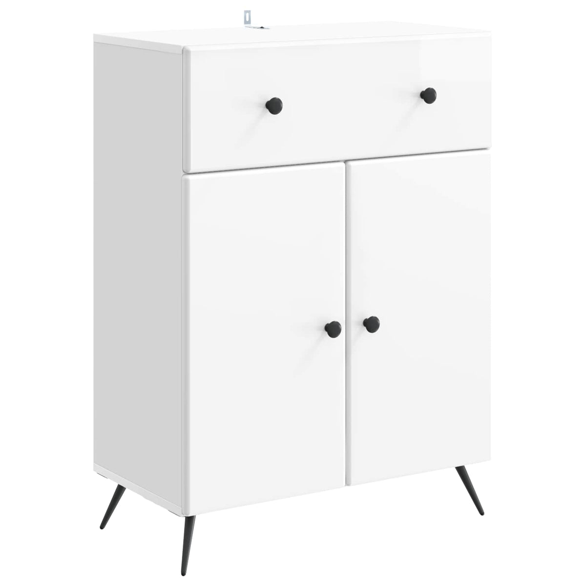 Kreveta Bijela visokog sjaja 66 x 34,5 x 90 cm