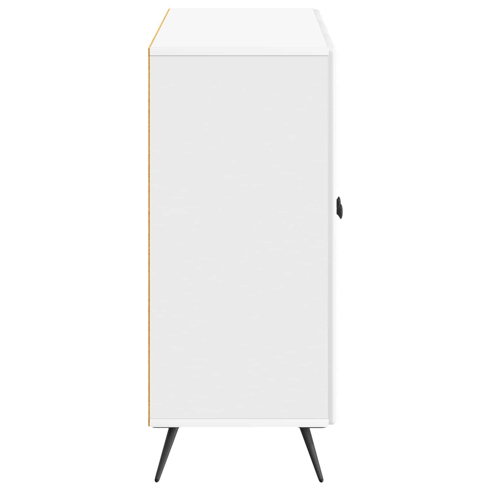 Kreveta Bijela visokog sjaja 89 x 34,5 x 80 cm