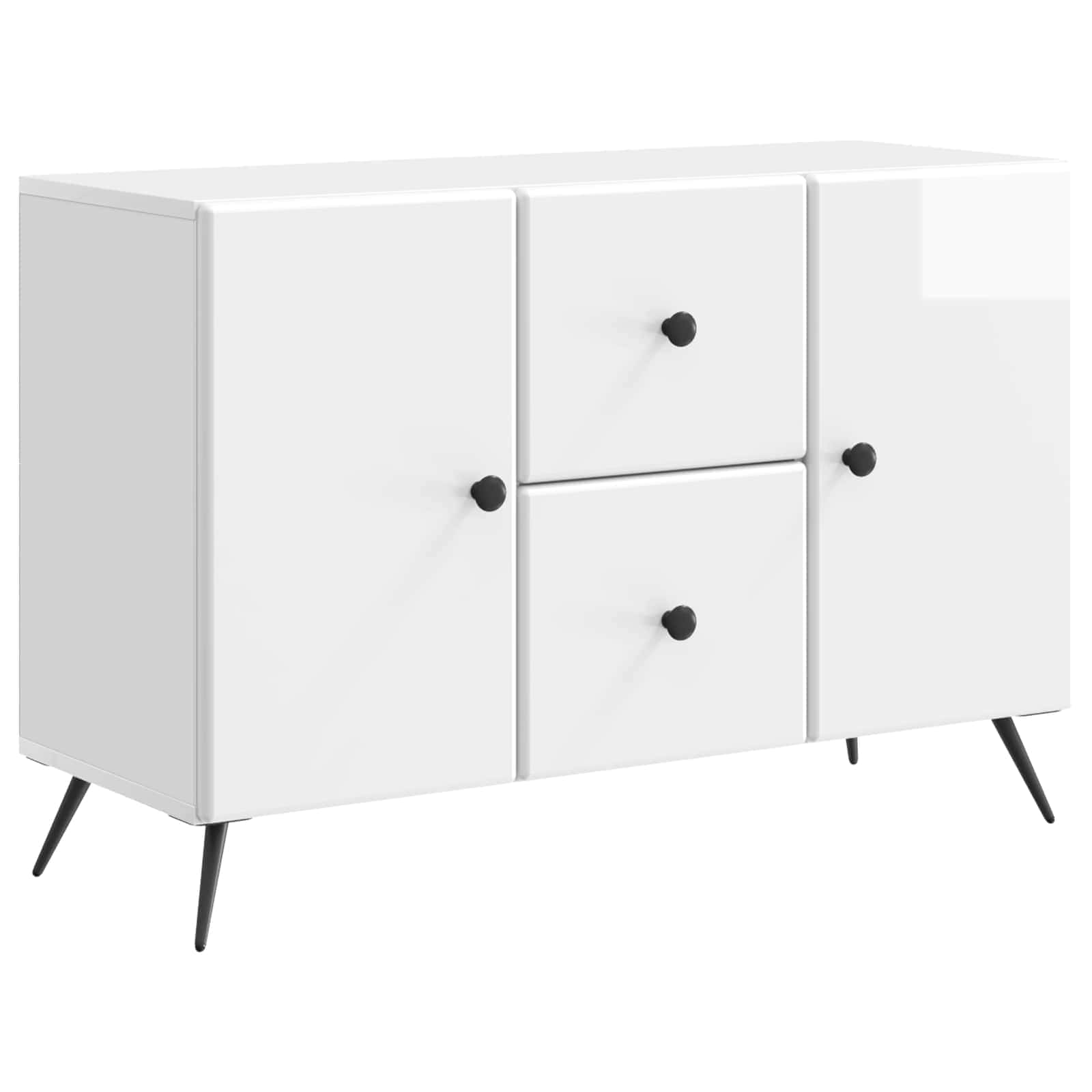 Kreveta s ladicama Bijela visokog sjaja 89 x 34,5 x 60 cm