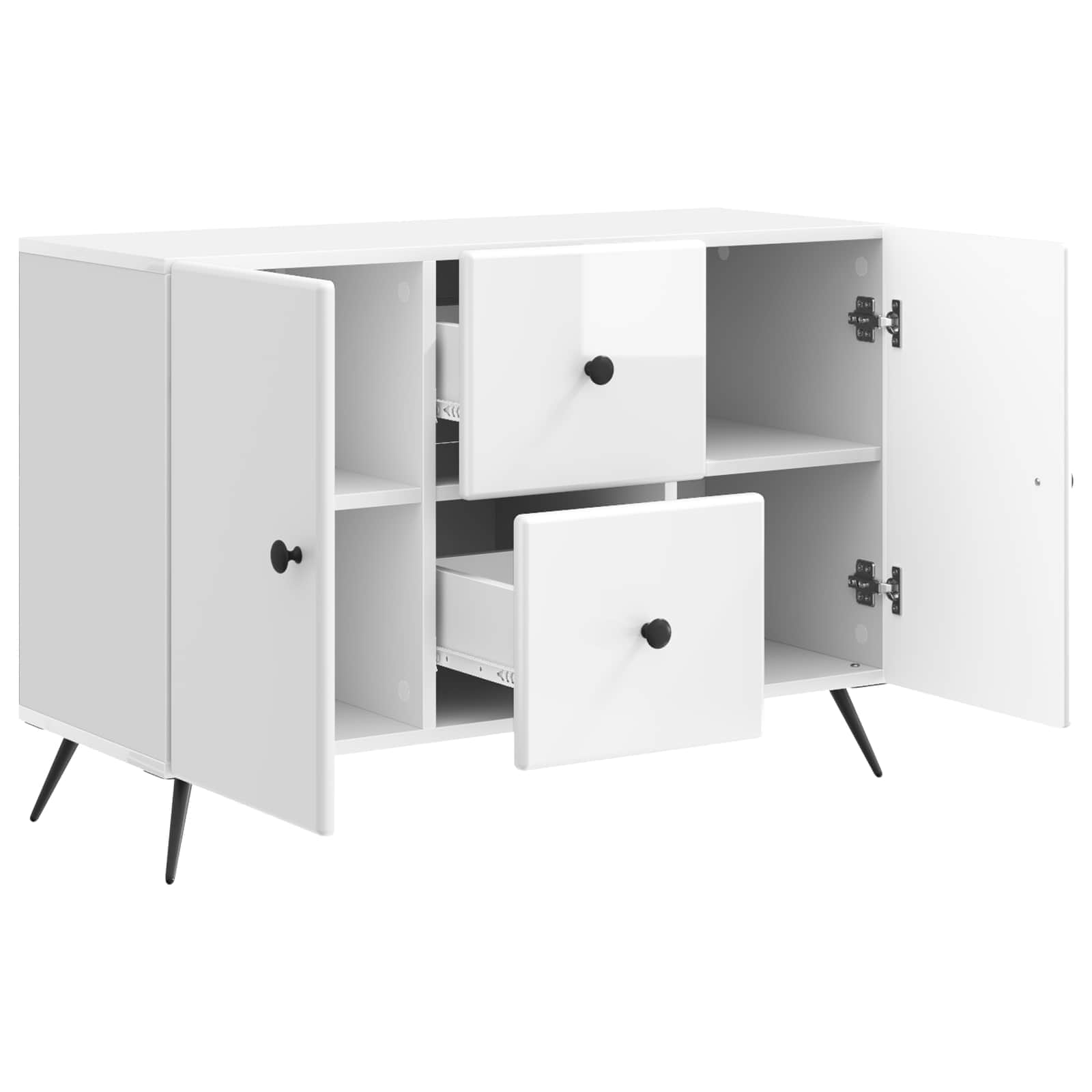Kreveta s ladicama Bijela visokog sjaja 89 x 34,5 x 60 cm