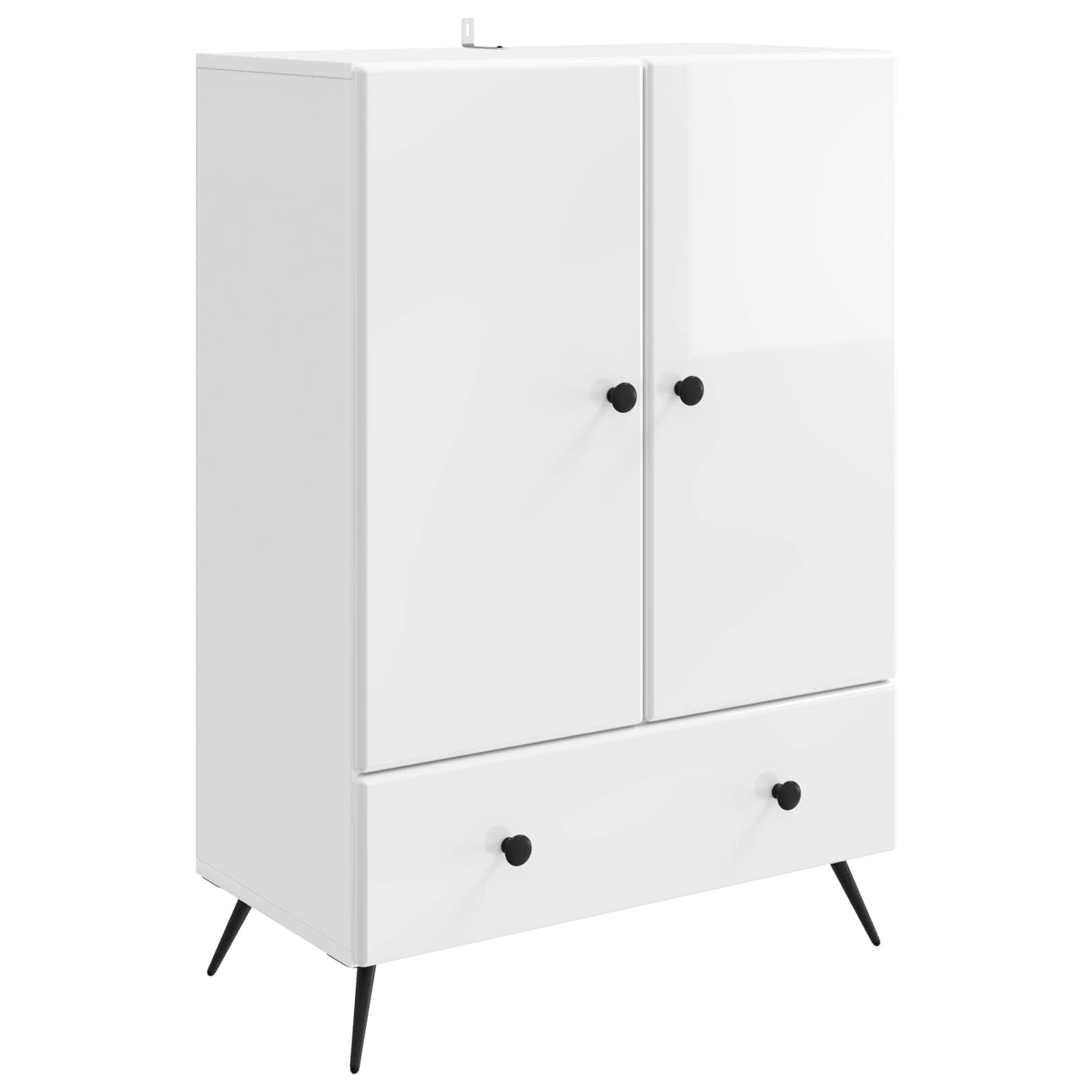 Kreveta s ladicama Bijela visokog sjaja 66 x 34,5 x 95 cm