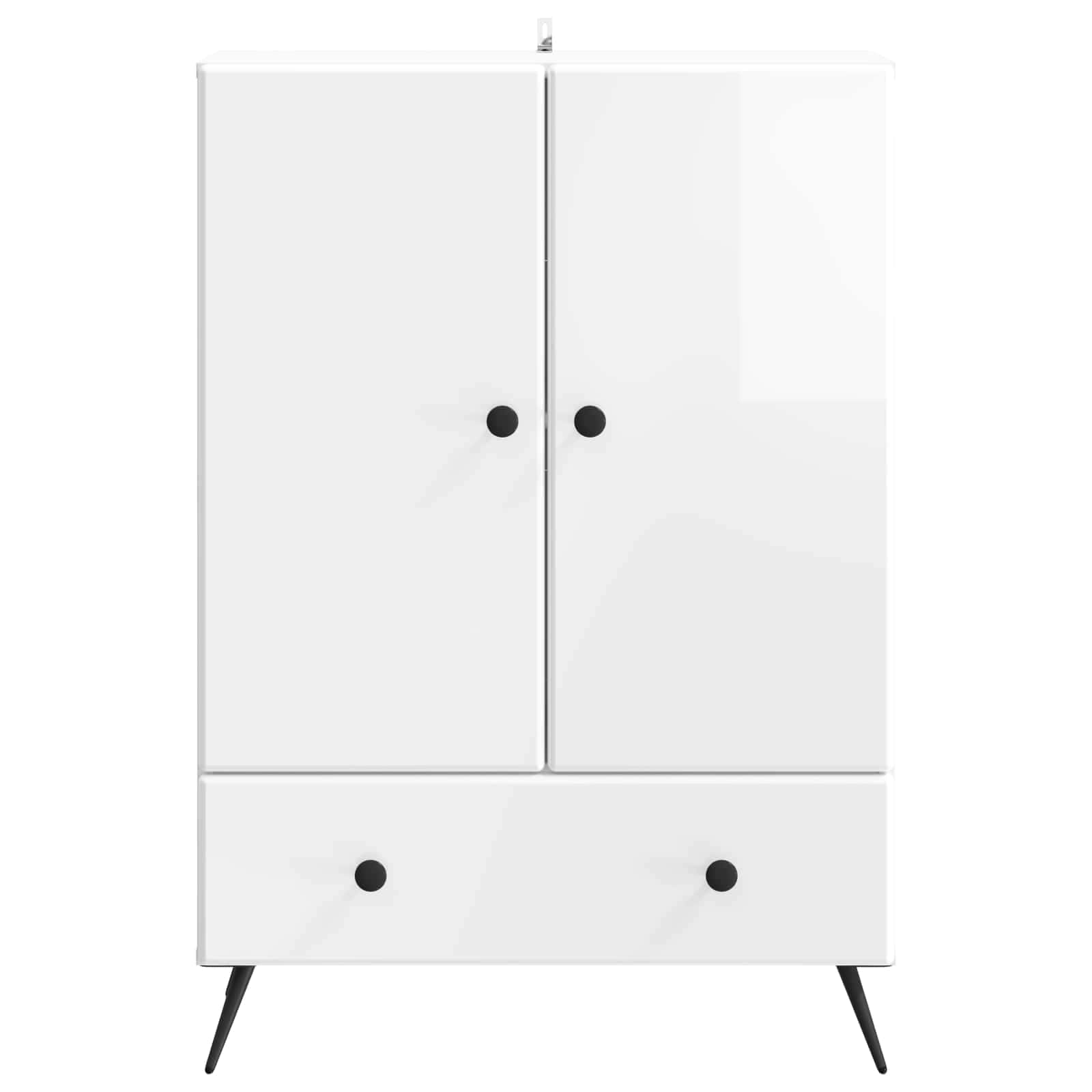 Kreveta s ladicama Bijela visokog sjaja 66 x 34,5 x 95 cm