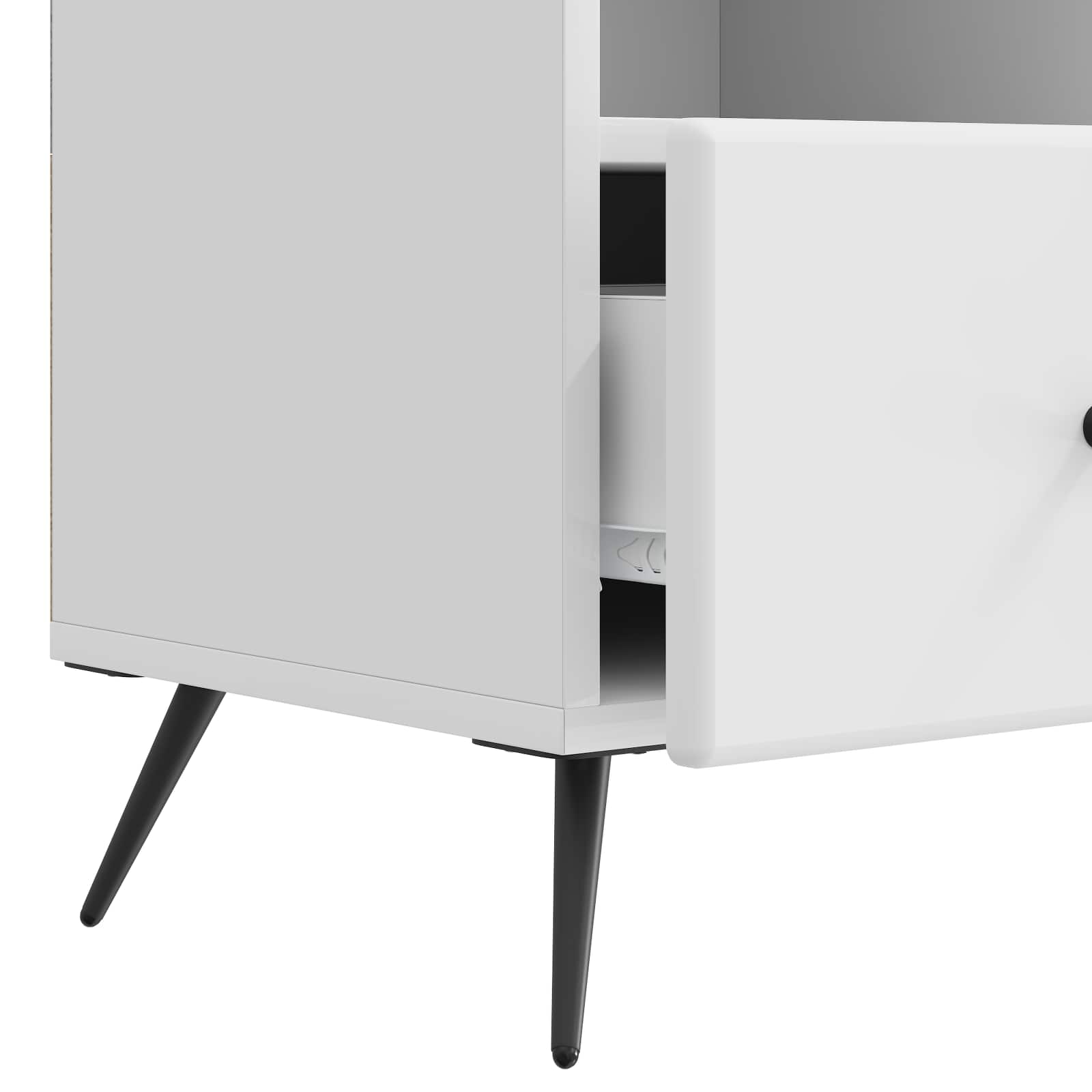TV ormar s ladicama Bijela visokog sjaja 102 x 34,5 x 50 cm