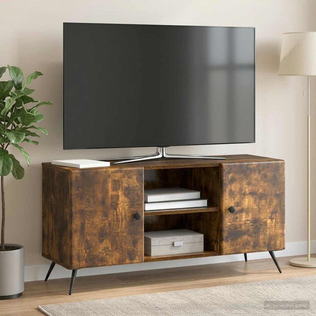 TV ormar 102 x 34,5 x 50 cm Dimljeni hrast Konstruirano drvo