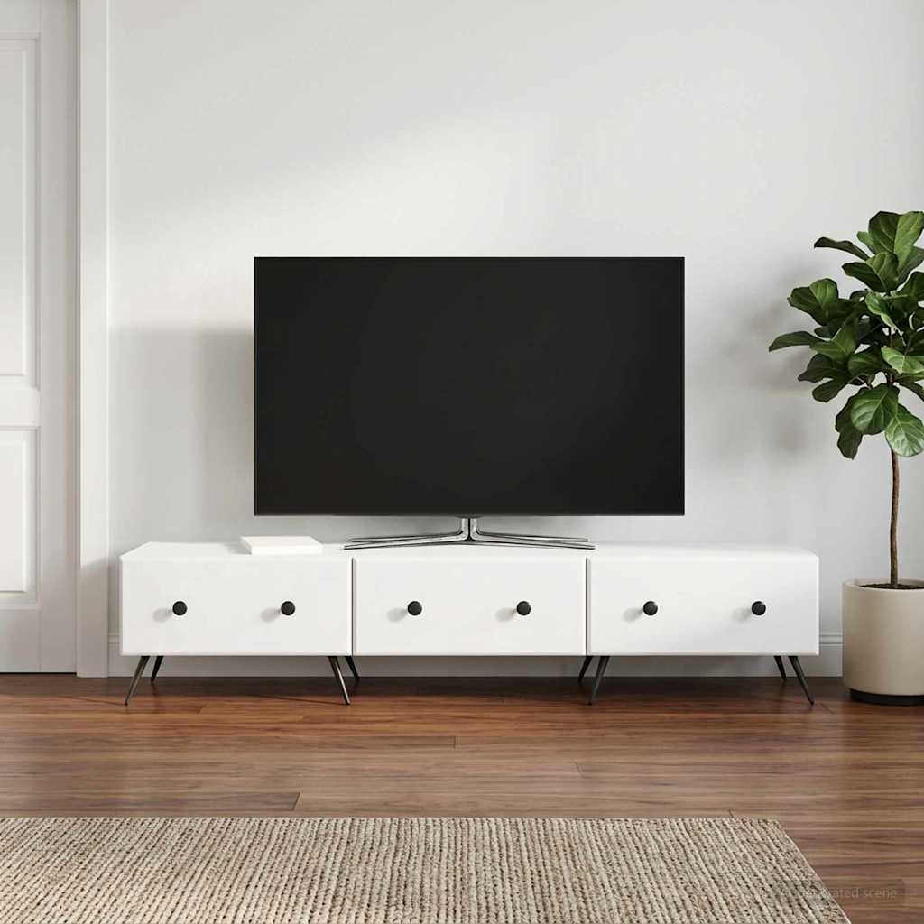 TV ormar s ladicama Bijela 147 x 34,5 x 30 cm Konstruirano drvo