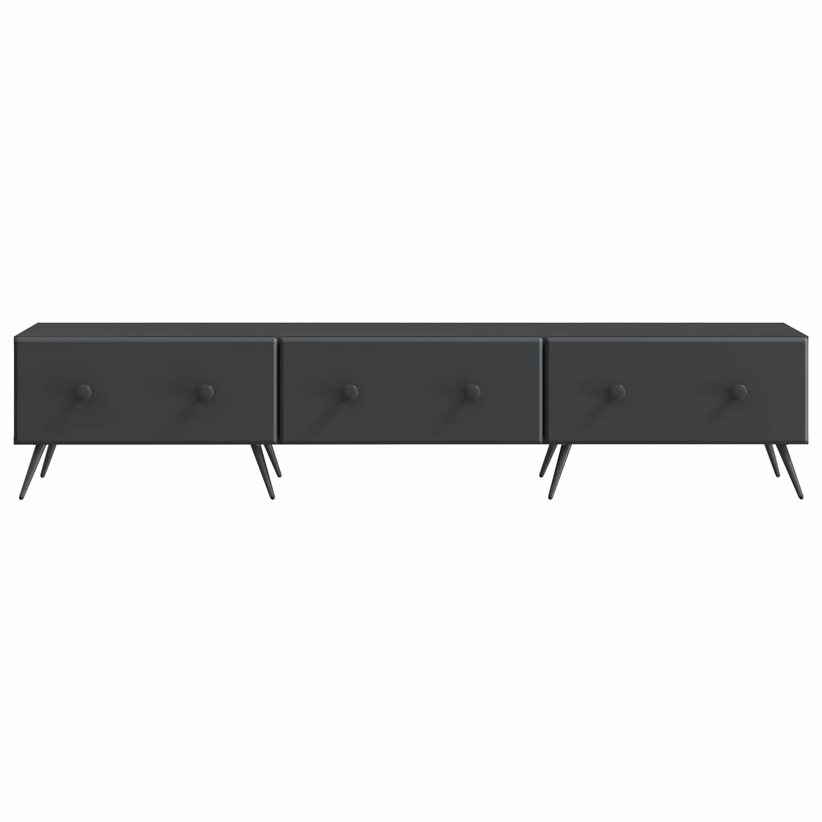 TV ormar s ladicama Crna 147 x 34,5 x 30 cm Konstruirano drvo