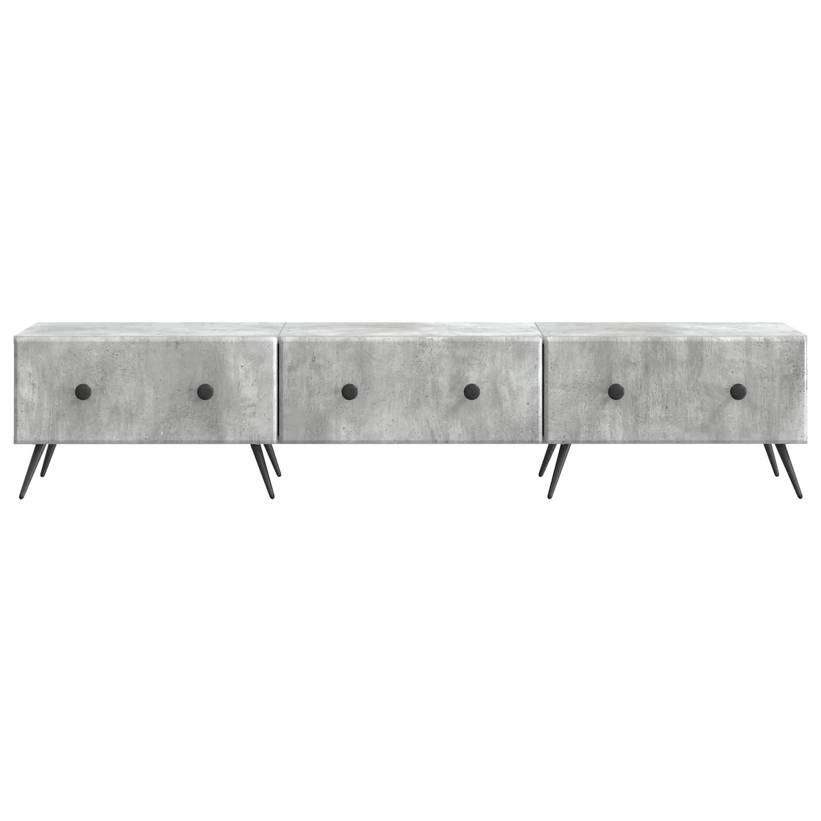 TV ormar Betonska siva 147 x 34,5 x 30 cm Konstruirano drvo