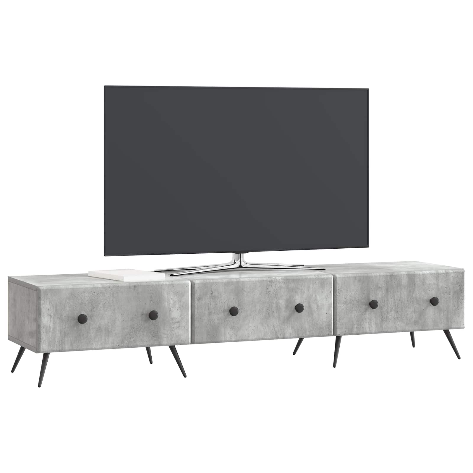 TV ormar Betonska siva 147 x 34,5 x 30 cm Konstruirano drvo