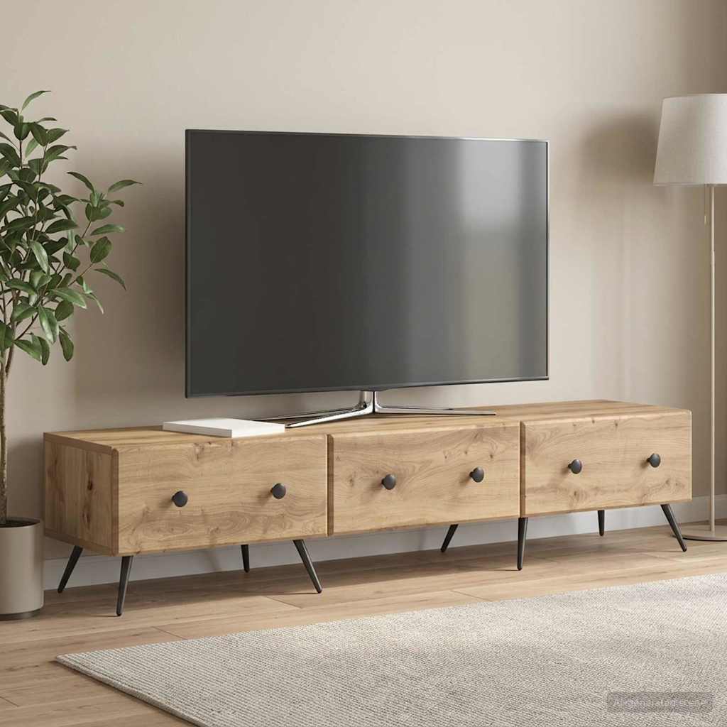 TV ormar 147 x 34,5 x 30 cm Hrast artisan Konstruirano drvo