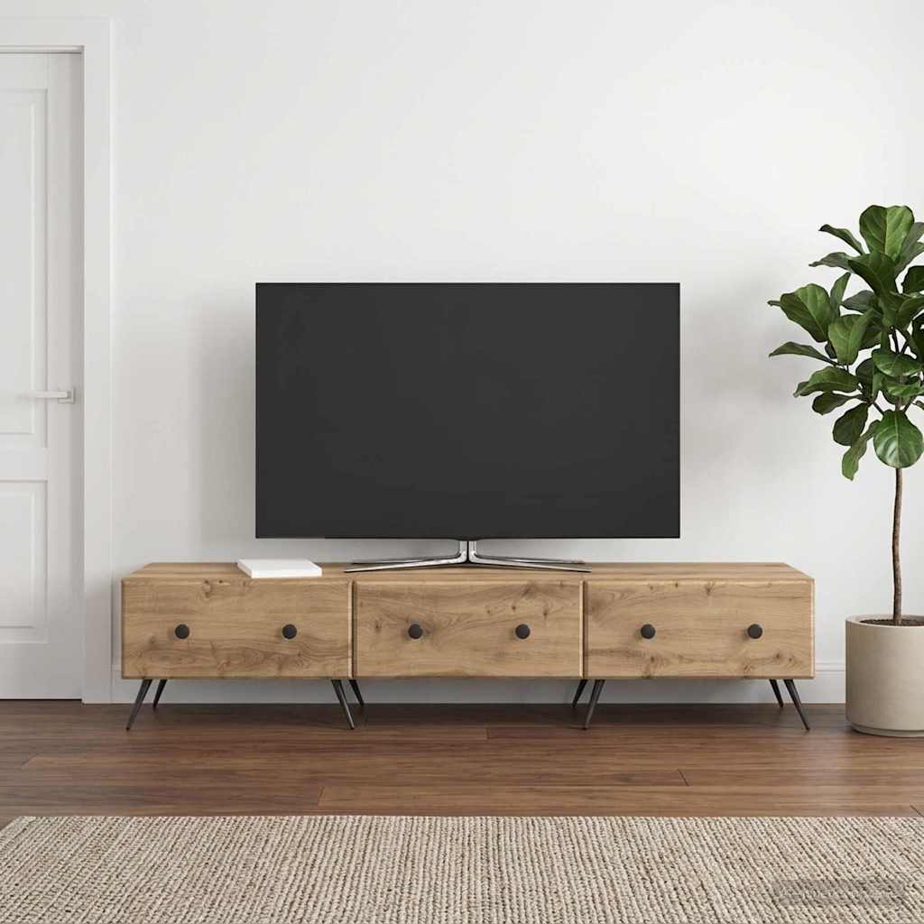 TV ormar 147 x 34,5 x 30 cm Hrast artisan Konstruirano drvo