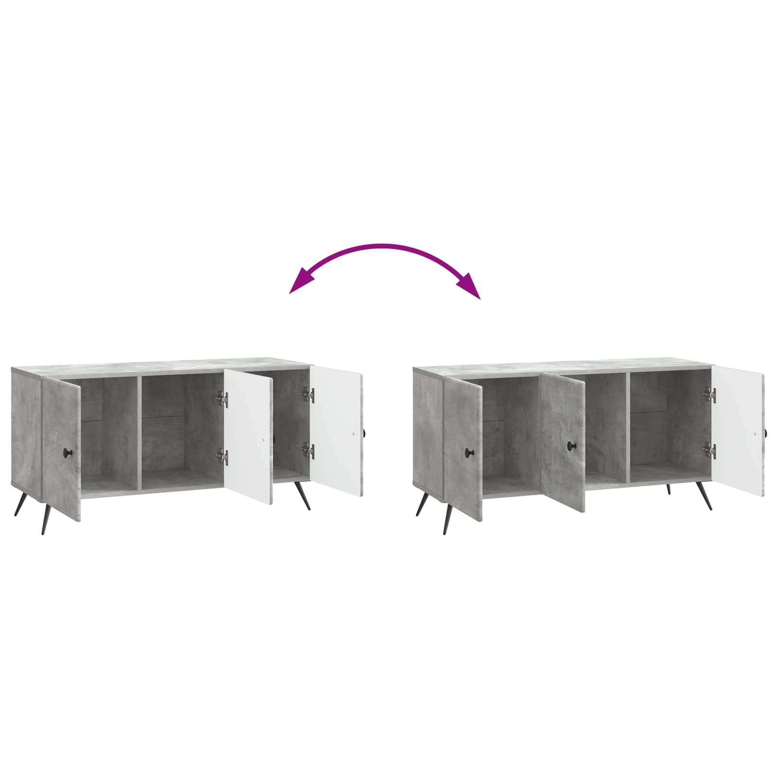 TV ormar Betonska siva 99 x 34,5 x 50 cm Konstruirano drvo