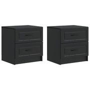 Noćni ormar 2 pcs Crna 43 x 34,5 x 44,5 cm Konstruirano drvo