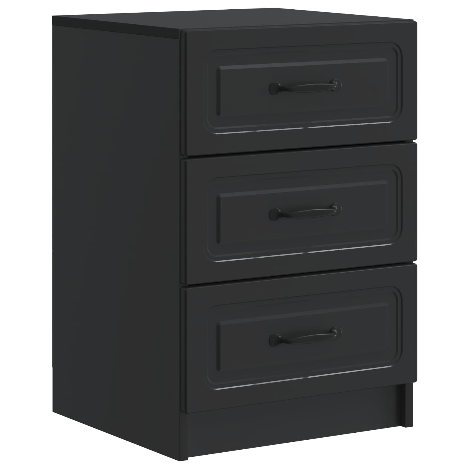 Noćni ormar s ladicama Crna 43 x 41 x 63,5 cm Konstruirano drvo