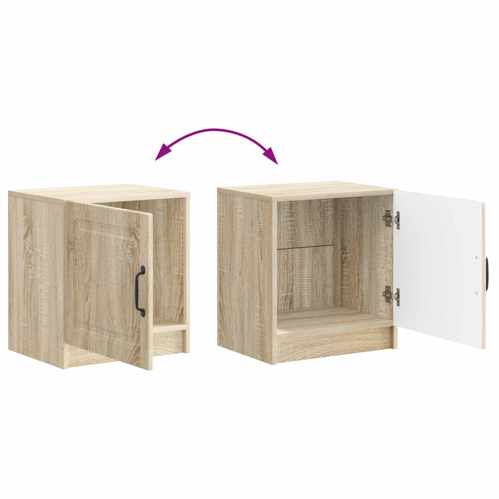 Noćni ormar 2 pcs Hrast sonoma 43 x 34,5 x 47 cm