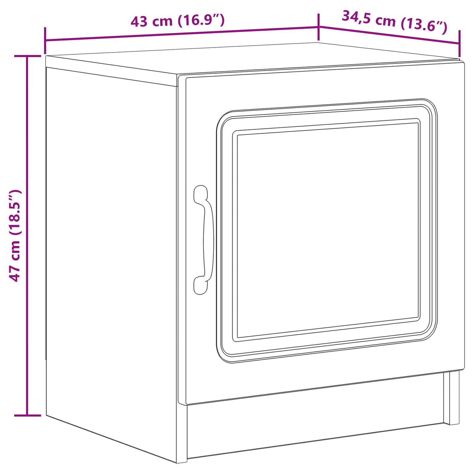 Noćni ormar 2 pcs Staro drvo 43 x 34,5 x 47 cm
