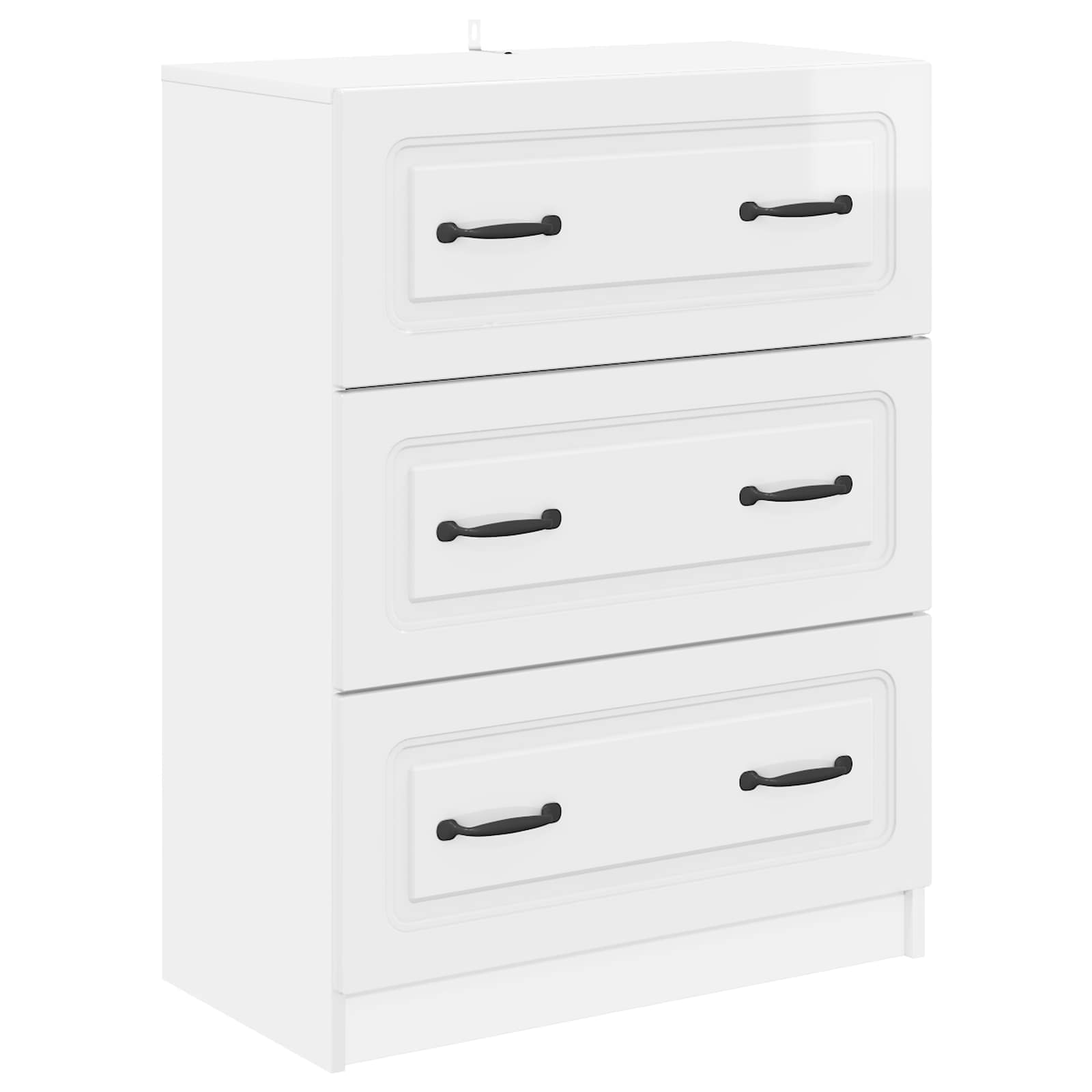 Ormar s ladicama Bijela visokog sjaja 66 x 34,5 x 87 cm